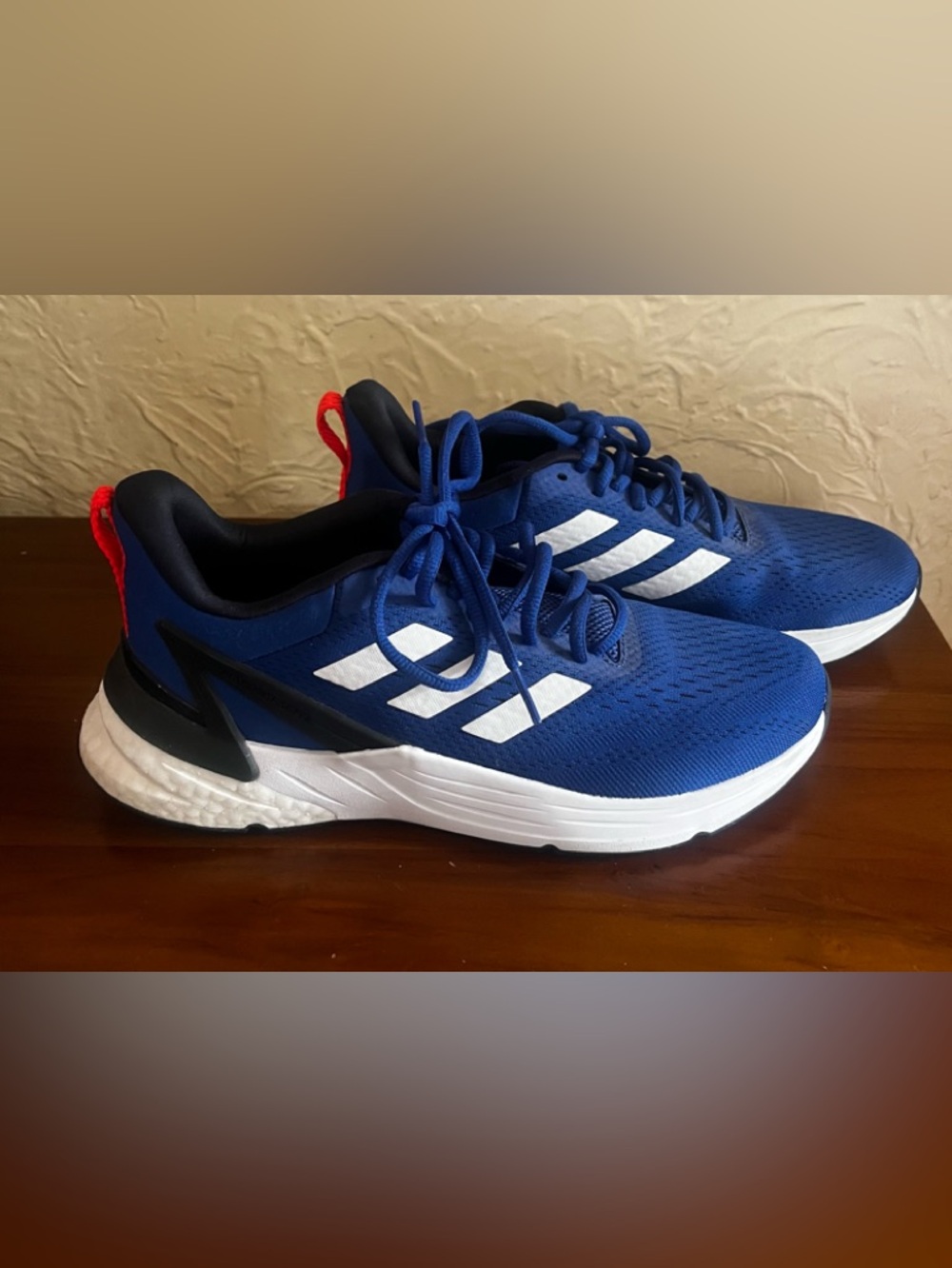 Boys Adidas Blue Athletic Running Sneakers Primegreen